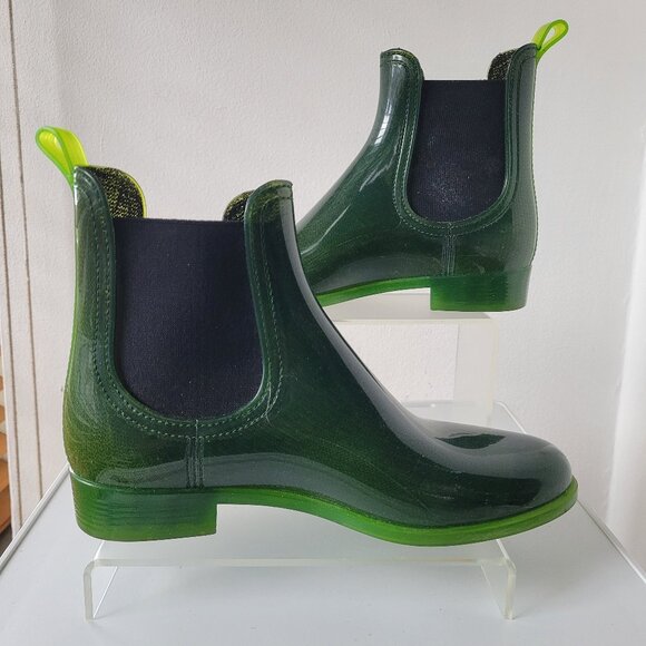 Jeffrey Campbell Shoes - Jeffrey Campbell Green Rain Day Ankle Boots (Size: E40 / US 9)